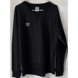 Umbro Drill Sweatshirt Mens XXL 2XL Black Long Sleeve Crew Soccer Football
